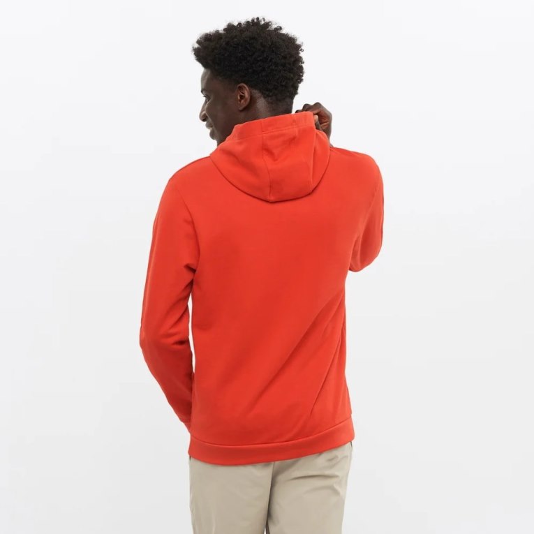 Red Salomon Outlife Logo Summer Men's Hoodie | PH 87905K